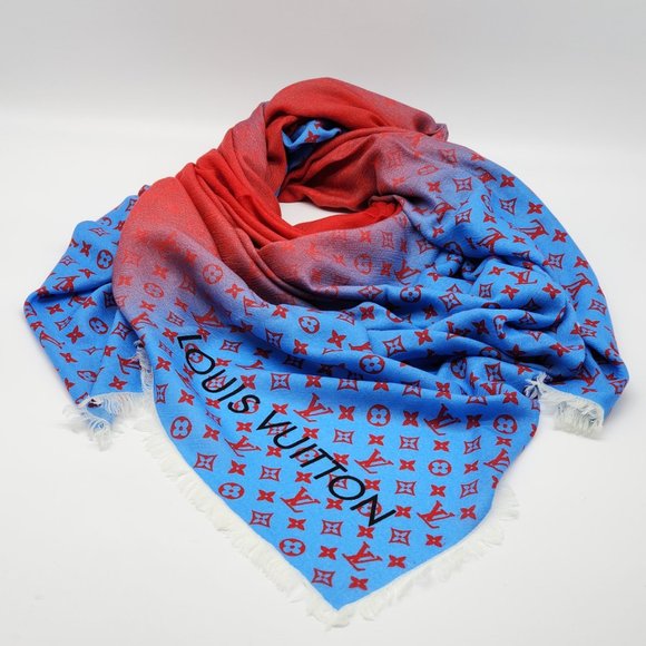 Louis Vuitton LV Logo M78715  Multicolor Silk/Wool Blanket Scarf - Picture 1 of 5